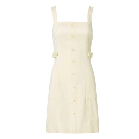 Derek Lam White Utility Mini Dress SIZE 4 Cotton Designer Casual Weekend $295 - Picture 6 of 10